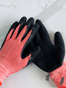 Gardening Gloves Pink Both Sides Detail The Indoor Oasis NZ