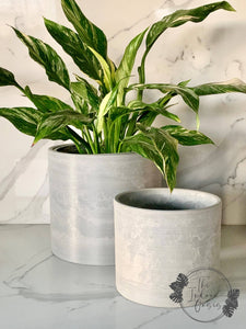 Eco Collection Round Planter Pot Light Grey