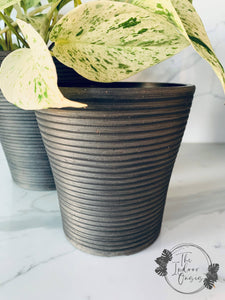 Eco Collection Tall Planter Pot Black