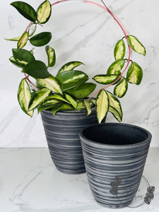 Eco Collection Tapered Planter Pot Black