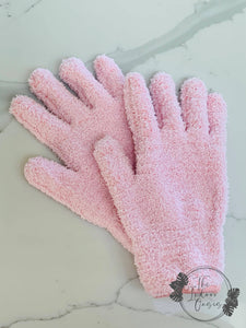 Pink Microfibre Plant Cleaning Pair of Gloves The Indoor Oasis NZ