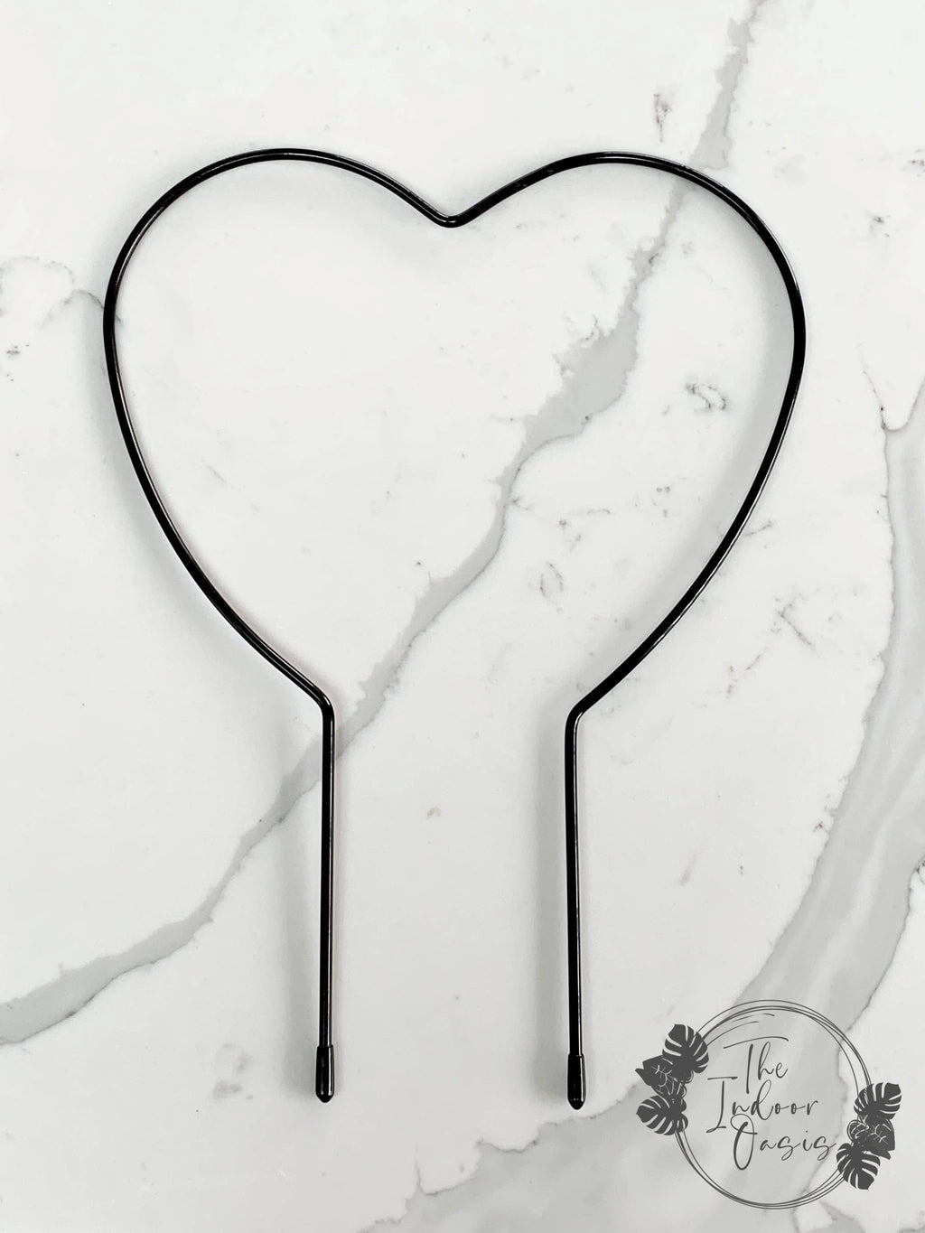Simple Heart Metal Plant Trellis Black The Indoor Oasis NZ