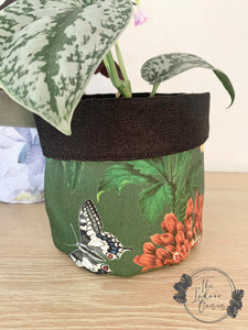 AJ Cotton Canvas Planter Bag Wildflower detail The Indoor Oasis NZ