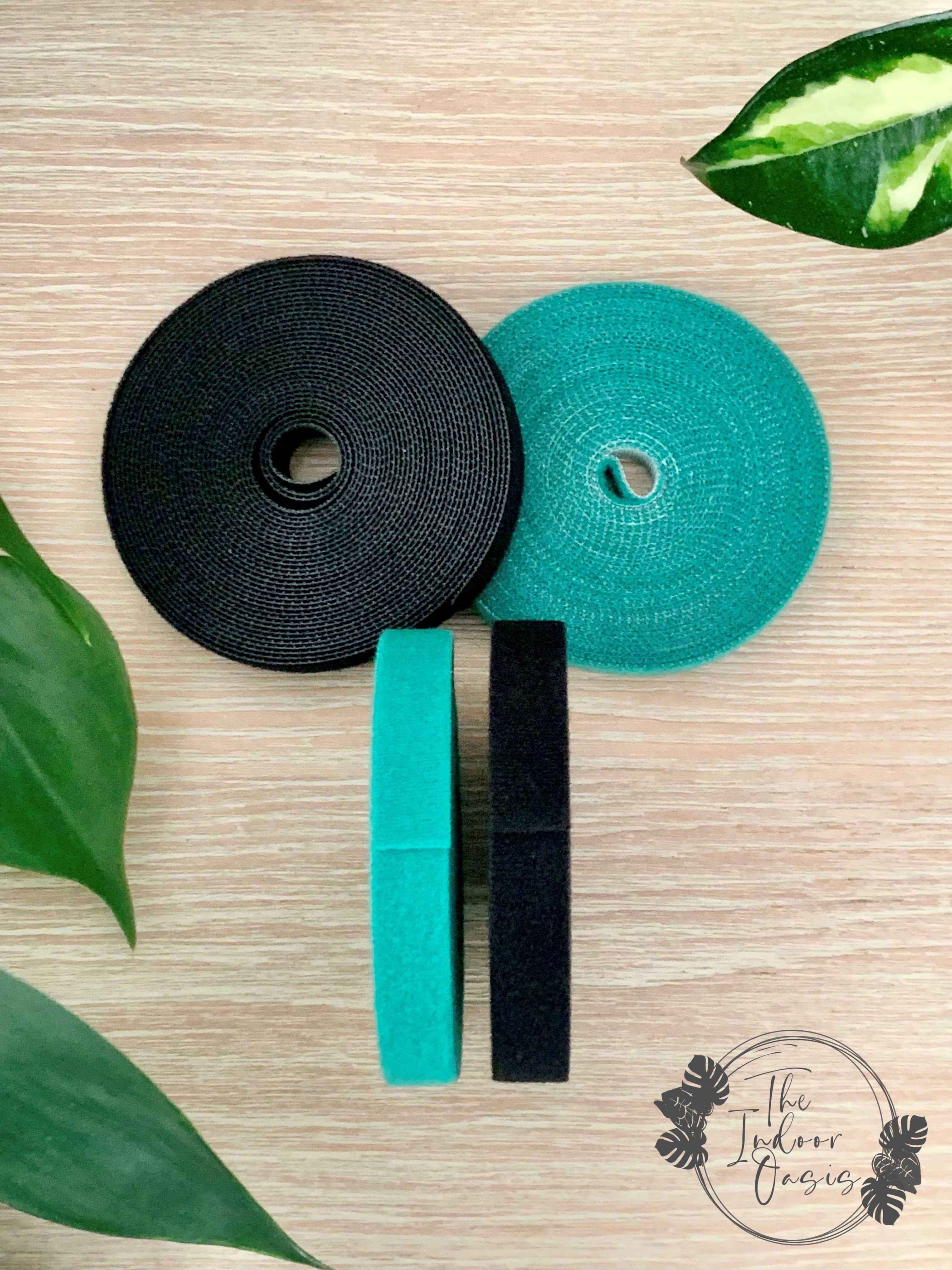 Velcro Plant Support Ties Black and Green The Indoor Oasis NZ